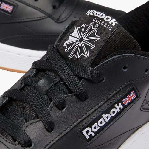 Reebok Men's Club C 85 Intense Black/ White/ Gum AR0458 Size UK 9 (SA 9)