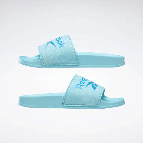 Reebok Women's FULGERE SLIDES  Digital Glow/ Radiant Aqua/ Chalk Blue FY0048 Size UK 6.5 (SA 6.5)