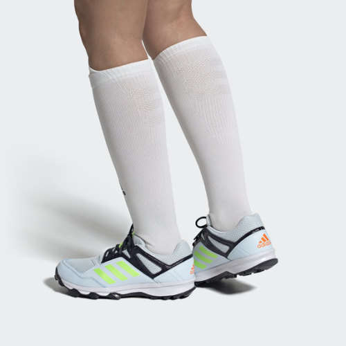 adidas Women`s FABELA RISE Sky Tint / Signal Green / Signal Orange FU8162 Size UK 5 (SA 5)