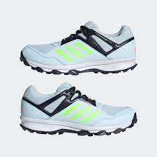 adidas Women`s FABELA RISE Sky Tint / Signal Green / Signal Orange FU8162 Size UK 5 (SA 5)