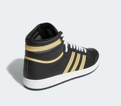 adidas Men's TOP TEN HI Core Black/ Gold Metal/ White FV4231 Size UK 9 (SA 9)