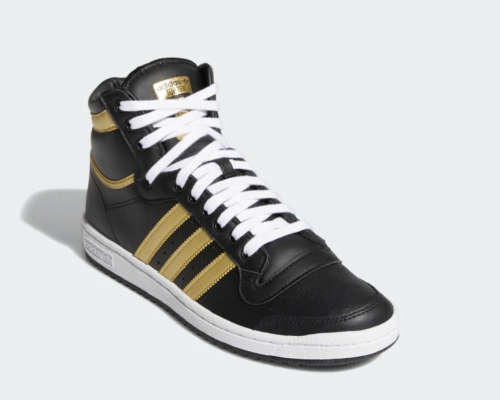 adidas Men's TOP TEN HI Core Black/ Gold Metal/ White FV4231 Size UK 9 (SA 9)