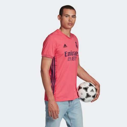 adidas Men's REAL MADRID 20/21 AWAY JERSEY Pink GI6463 Size Medium