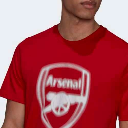 adidas Men's ARSENAL JERSEY Blurred Logo Scarlett GR4197 Size Large