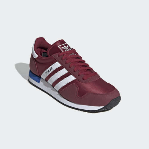 adidas Men's Classics USA 84 Collegiate Burgundy/ White/ Blue FV2051 Size UK 9 (SA 9)