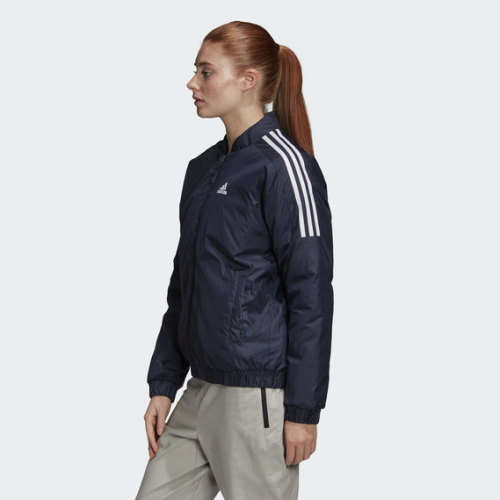 adidas Women`s ESSENTIALS INSULATED BOMBER JACKET Legend Ink GH4581 Size XL