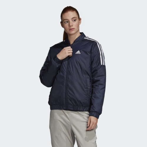 adidas Women`s ESSENTIALS INSULATED BOMBER JACKET Legend Ink GH4581 Size XL