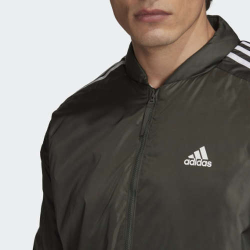 adidas Men's ESSENTIALS INSULATED BOMBER JACKET Legend Earth GH4578 Size Medium