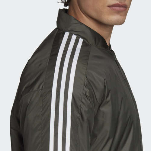 adidas Men's ESSENTIALS INSULATED BOMBER JACKET Legend Earth GH4578 Size Medium