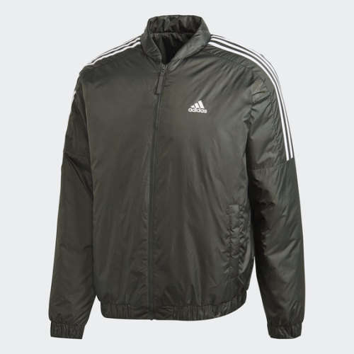 adidas Men's ESSENTIALS INSULATED BOMBER JACKET Legend Earth GH4578 Size Medium