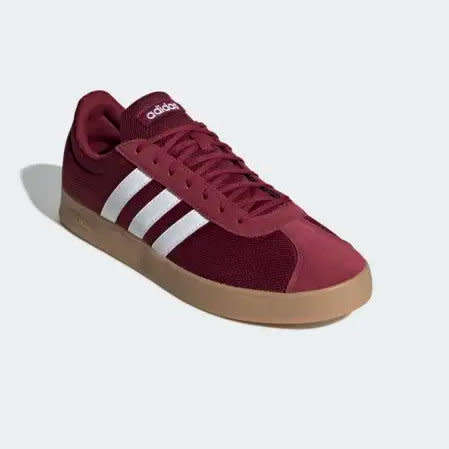 adidas Men's VL COURT 2.0 Burgundy / Cloud White / Core Black EG3983 Size UK 10 (SA 10)