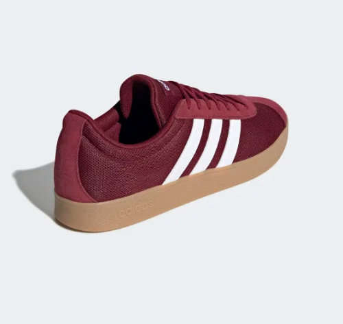 adidas Men's VL COURT 2.0 Burgundy / Cloud White / Core Black EG3983 Size UK 10 (SA 10)