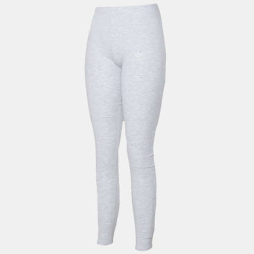 adidas Women's ESSENTIALS TREFOIL TIGHTS Light Heather Grey EX5268 Size Medium