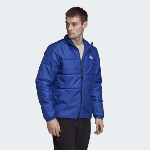 adidas Men's BSC 3-STRIPES INSULATED WINTER JACKET Team Royal Blue GE5853 Size Large
