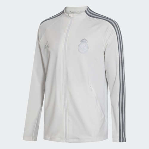 adidas Men's REAL MADRID ANTHEM JACKET White GD4261 Size Large
