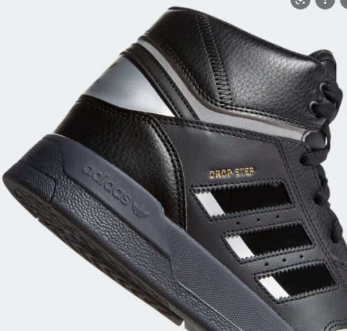 adidas Men's DROP STEP Core Black / Silver Metallic EF7141 Size UK 9 (SA 9)