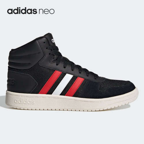 adidas Men's HOOPS 2.0 MID Core Black / Vivid Red / Cloud White FY5198 Size UK 10 (SA 10)