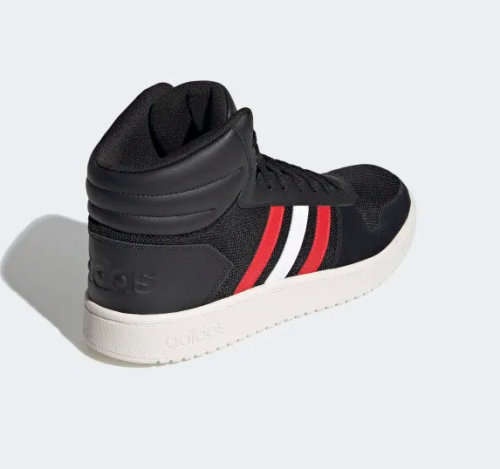 adidas Men's HOOPS 2.0 MID Core Black / Vivid Red / Cloud White FY5198 Size UK 10 (SA 10)