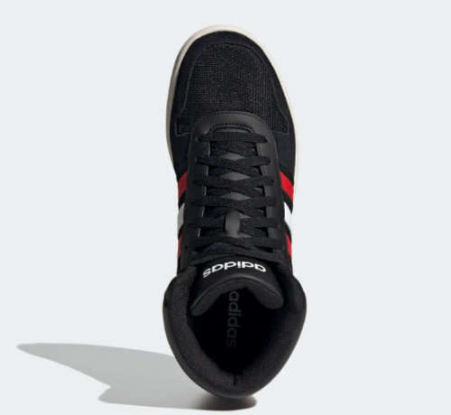 adidas Men's HOOPS 2.0 MID Core Black / Vivid Red / Cloud White FY5198 Size UK 10 (SA 10)