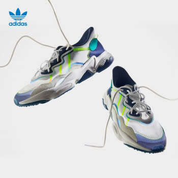adidas Men's OZWEEGO Chalk White/ Signal Green/ Legend Ink FY3124 Size UK 9.5 (SA 9.5)