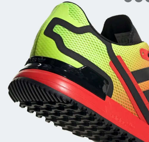 adidas Men`s ZX 2K FLUX Solar Yellow / Hi-Res Red / Core Black FW0473 Size UK 10 (SA 10)