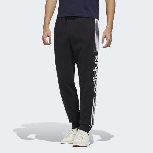 adidas Men`s ESSENTIALS COLORBLOCK COTTON FLEECE PANTS Black FL0296 Size XL