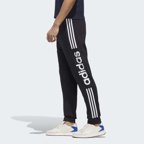 adidas Men`s ESSENTIALS COLORBLOCK COTTON FLEECE PANTS Black FL0296 Size XL