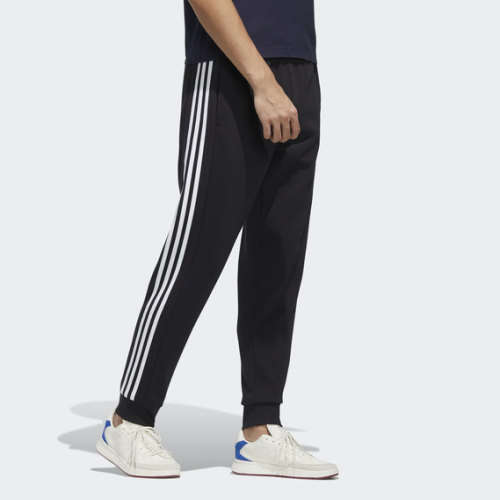 adidas Men`s ESSENTIALS COLORBLOCK COTTON FLEECE PANTS Black FL0296 Size XL