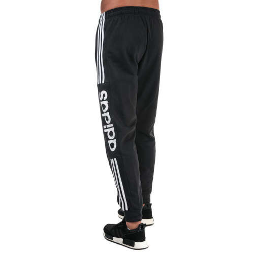 adidas Men`s ESSENTIALS COLORBLOCK COTTON FLEECE PANTS Black FL0296 Size XL
