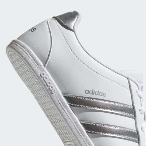 adidas Women`s VS CONEO QT White / Matte Silver DB0135 Size UK 9.5 (SA 9.5)