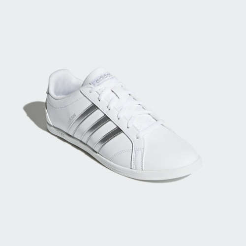 adidas Women`s VS CONEO QT White / Matte Silver DB0135 Size UK 9.5 (SA 9.5)