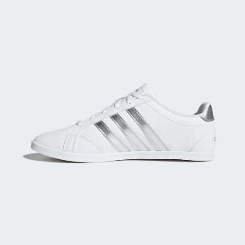 adidas Women`s VS CONEO QT White / Matte Silver DB0135 Size UK 9.5 (SA 9.5)
