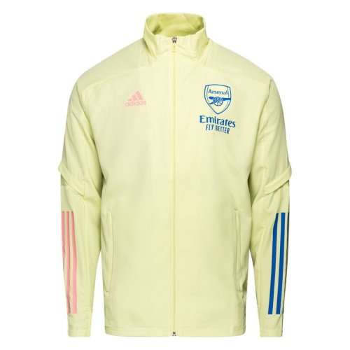 adidas Men's ARSENAL PRESENTATION JACKET Yellow Tint FQ6162 Size Medium