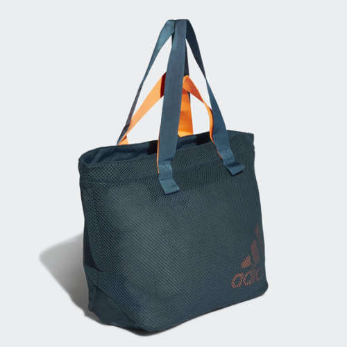 adidas Women's MESH SPORTS TOTE BAG Wild Teal / Screaming Orange Medium GM4548