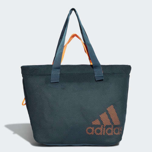 adidas Women's MESH SPORTS TOTE BAG Wild Teal / Screaming Orange Medium GM4548
