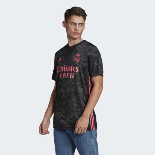 adidas Men's REAL MADRID 20/21 THIRD JERSEY Black GE0933 Size Large