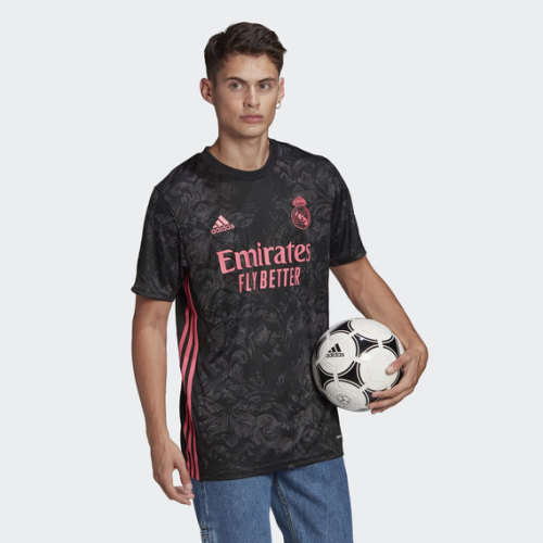adidas Men's REAL MADRID 20/21 THIRD JERSEY Black GE0933 Size Large
