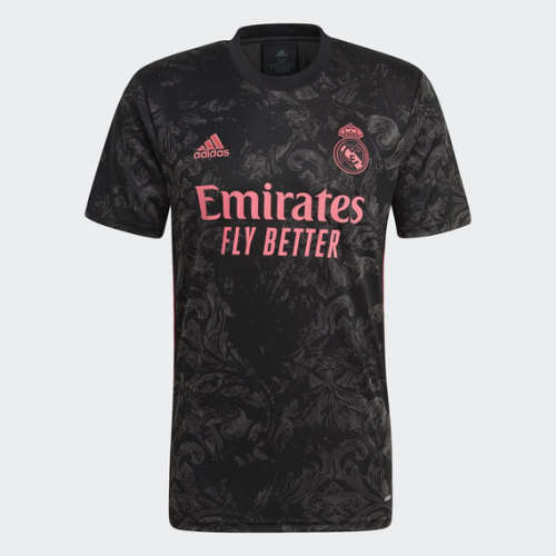 adidas Men's REAL MADRID 20/21 THIRD JERSEY Black GE0933 Size Large