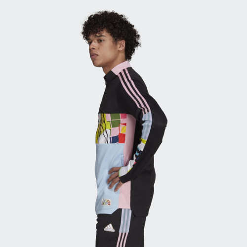 adidas Men's ADIDAS LOVE UNITES TIRO TRACK JACKET Black/Multicolor H50879 Size Large
