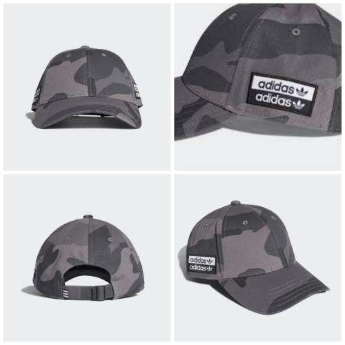 adidas UNISEX R.Y.V. CAMO BASEBALL CAP Grey Four F17 / Black EH4067 ONE SIZE FIT ALL