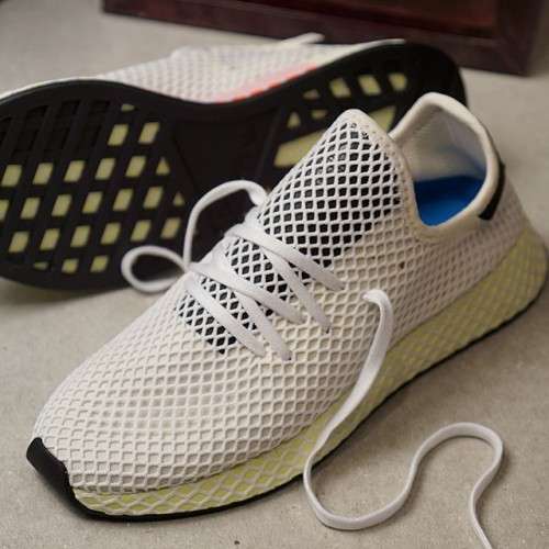 adidas Men's Deerupt Runner Cloud White/ Carbon Black CQ2629 Size UK 11 (SA 11)