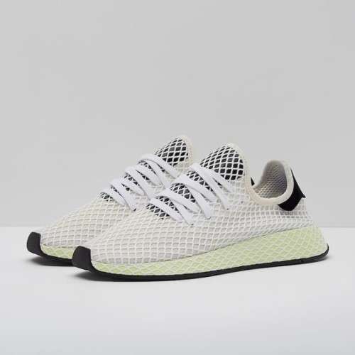 adidas Men's Deerupt Runner Cloud White/ Carbon Black CQ2629 Size UK 11 (SA 11)