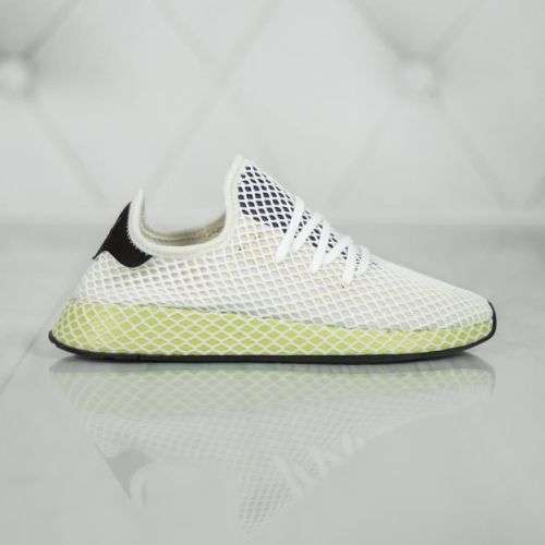 adidas Men's Deerupt Runner Cloud White/ Carbon Black CQ2629 Size UK 11 (SA 11)