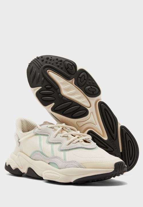 adidas Men's OZWEEGO Chalk White/ Blush Green/ Core Black FV9663 Size UK 9.5 (SA 9.5)