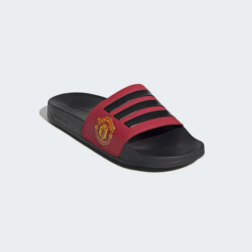 adidas Unisex ADILETTE MANCHESTER UNITED Real Red/ Core Black FW7072 Size UK 9 (SA 9)