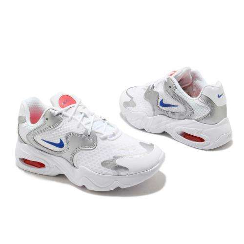 Nike Women`s Air Max 2X White Metallic Silver Racer Blue CK2947 102 Size UK 7 (SA 7)