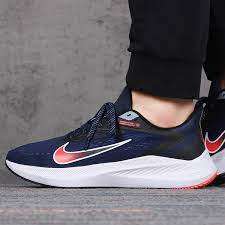 Nike Men`s Zoom Winflo 7 Midnight Navy/ Bright Crimson CJ0291 400 Size UK 8 (SA 8)