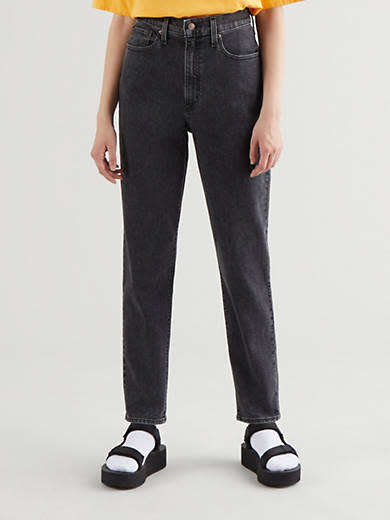 Levi`s® High Waisted Mom Jeans 26986-0000 Black / Gray Size 29 x 27