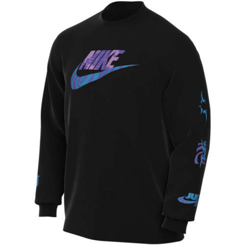 NIKE Men s Sportswear Long Sleeve Graphic Festival Tee Shirt Black DQ1071 010 Size Extra Large bobshop .za