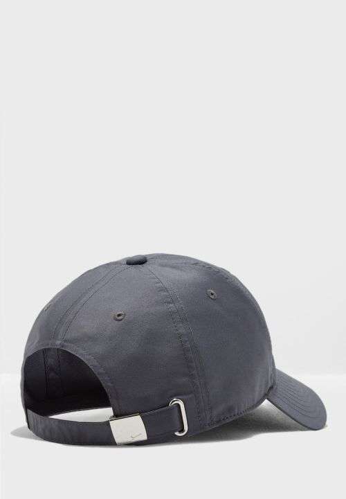 Nike UNISEX Sportswear Heritage86 METAL LOGO SWOOSH CAP Dark Grey 943092 021 One Size fits All